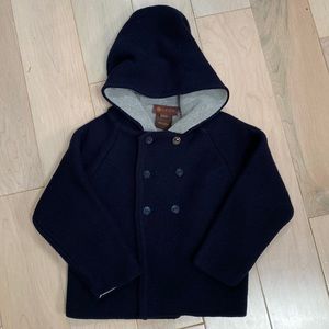 Leon Italy boys soft cotton thick knit hooded jacket hoodie